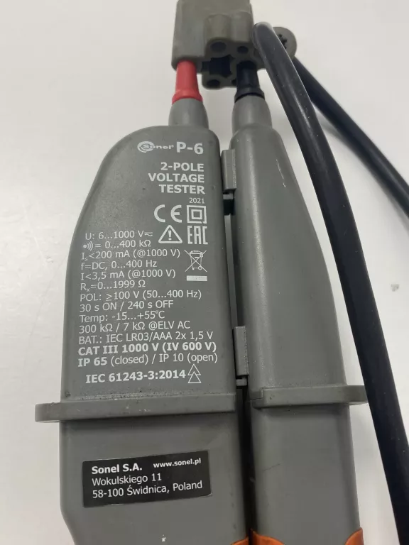 SONEL DWUBIEGUNOWY TESTER NAPIĘCIA P6