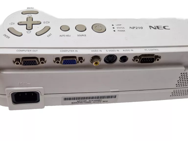 PROJEKTOR NEC MODEL NP210 100-240V - 50/60 HZ 2.6-1 ZEPSUTY !!!!!!!!!!