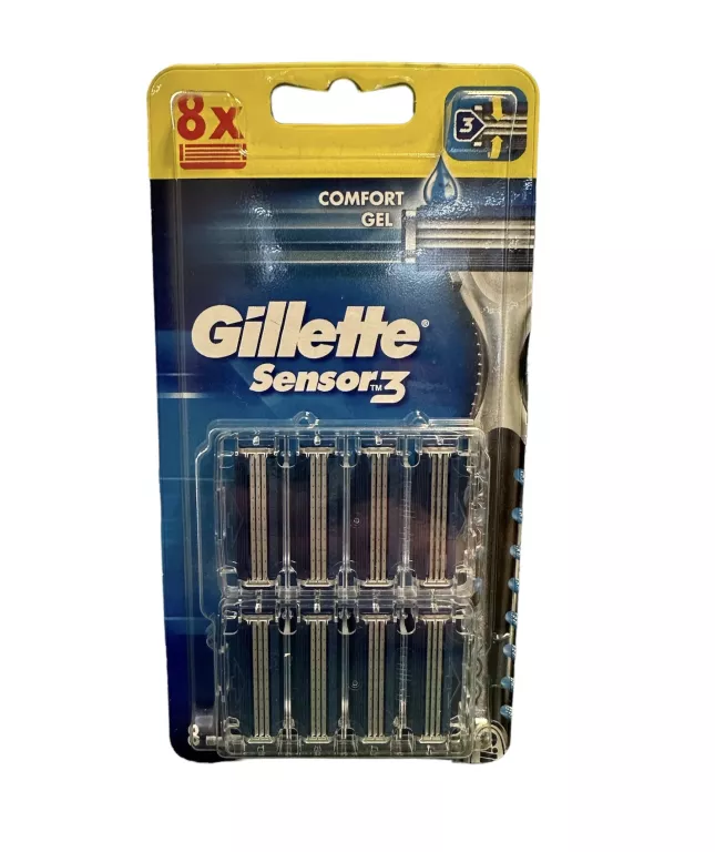 ORYGINALNE WKŁADY DO MASZYNKI GILLETTE SENSOR3 COMFORT GEL 8 SZT.