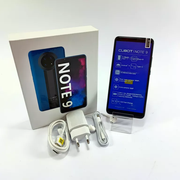 SMARTFON CUBOT NOTE 9 3 GB / 32 GB 4G (LTE) CZARNY