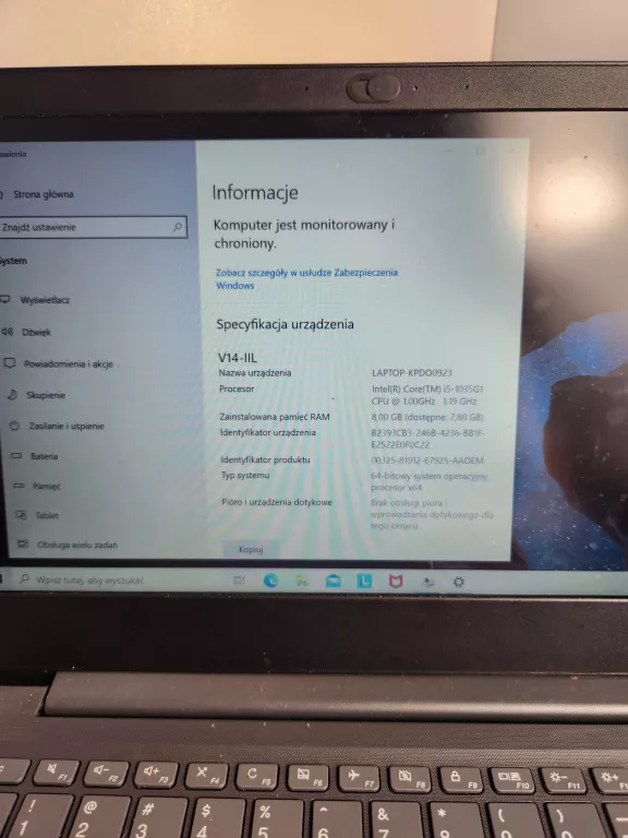 LAPTOP LENOVO V14-IIL 82C4 8GBRAM/256SSD/CPU I5
