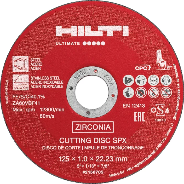 TARCZA DO CIĘCIA METALU HILTI ZIRCONIA 125MM AC-D SPX 125 X 1.0 MM