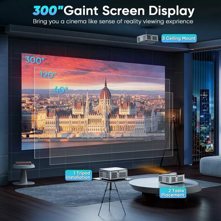 PROJEKTOR LCD HORLAT PROJEKTOR RZUTNIK 5G WIFI FULL HD NATIVE 1080P