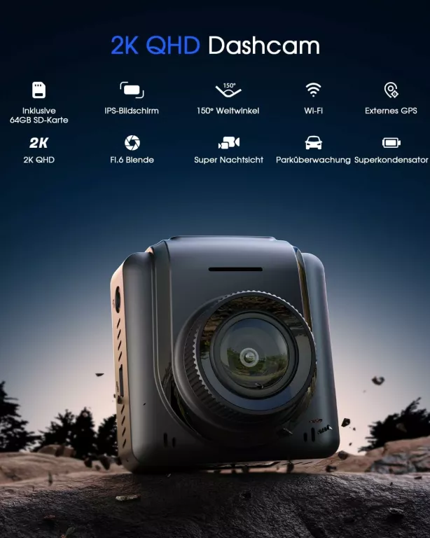 WIDEOREJESTRATOR AVYLET MODEL A1 GPS WIFI 2K 1.5" IPS NIGHT VISION