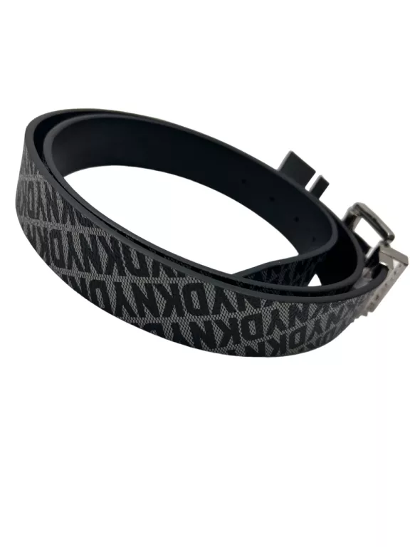 PASEK DO SPODNI DKNY SREBRNA SPRZĄCZKA LOGO 2X