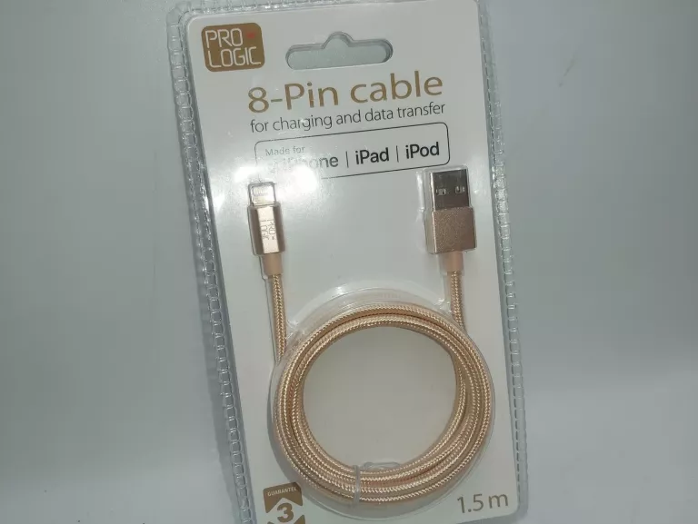 KABEL USB NA LIGHTNING PRO LOGIC 1,5M KOLOR ZŁOTY