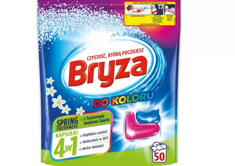 BRYZA 4W1 SPRING KAPSUŁKI DO PRANIA KOLORU 50 SZTUK