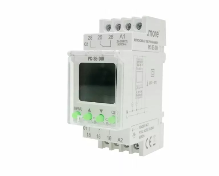 ELEKTRONICZNY PROGRAMATOR CZASOWY ASTRONOMICZNY NA SZYNĘ PC-3E-DIN
