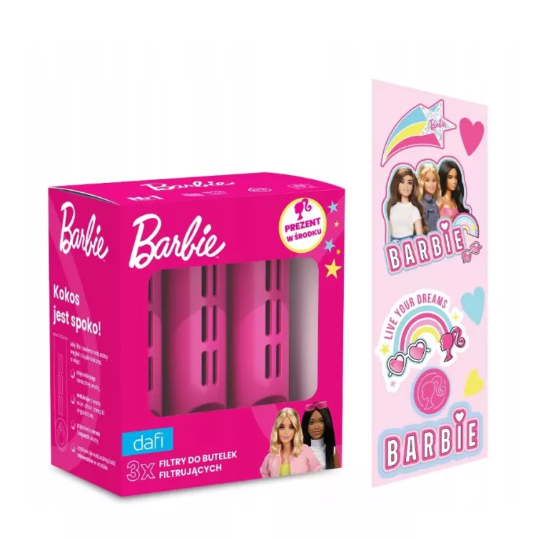 BARBIE DAFI FILTR DO BUTELKI RÓŻOWY 3SZT 5904870078969