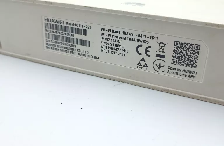 ROUTER HUAWEI 4G LITE B311 LTE CAT4 WIFI