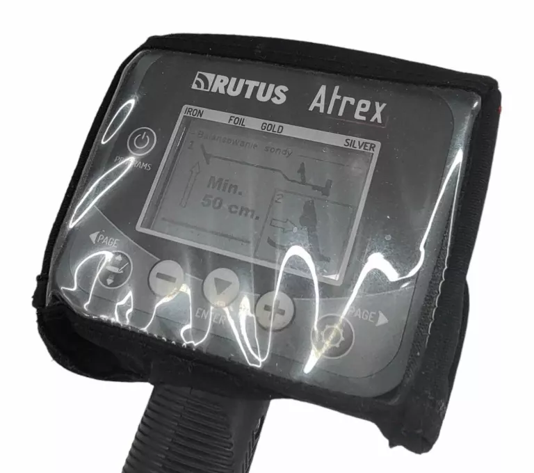 detektor-wykrywacz-metali-rutus-atrex-29dd-biala-cewka-stan-uzywany