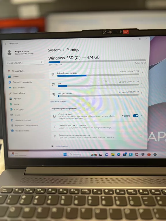 LAPTOP LENOVO IDEAPAD SLIM 3 15AMN8/PUDEŁKO