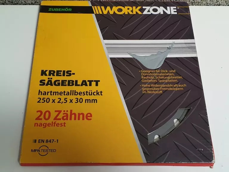 TARCZA DO PIŁY STOŁOWEJ WORKZONE 250 MM 20
