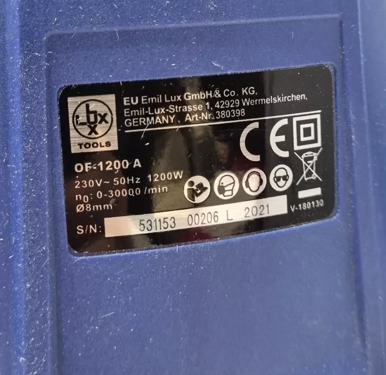 FREZARKA GÓRNOWRZECIONOWA LUX-TOOLS OF-1200 A