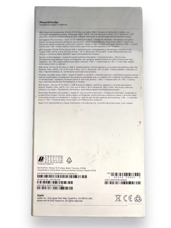 TELEFON APPLE IPHONE 15 PRO MAX 512GB GWARANCJA!
