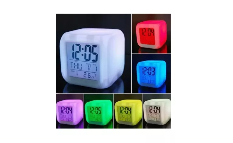 BUDZIK LED AKTYWOWANY DOTYKIEM ZMIENIAJĄCY KOLOR LED