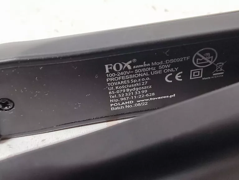 PROSTOWNICA FOX SAMBA DS092TF