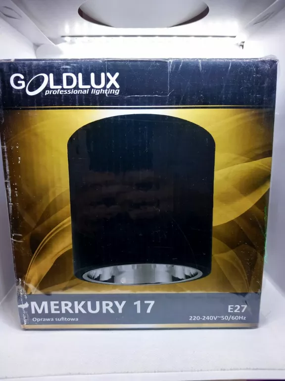 GOLDLUX MERKURY 17 OPRAWA SUFITOWA NATYNKOWA OKRĄGŁA CZARNA