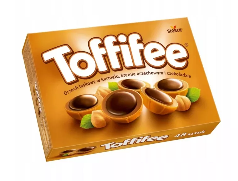 CZEKOLADKI BOMBONIERKA Z ORZECHAMI TOFFIFEE 400 G 48 SZT