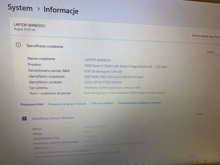 LAPTOP LAPTOP ACER ASPIRE 3