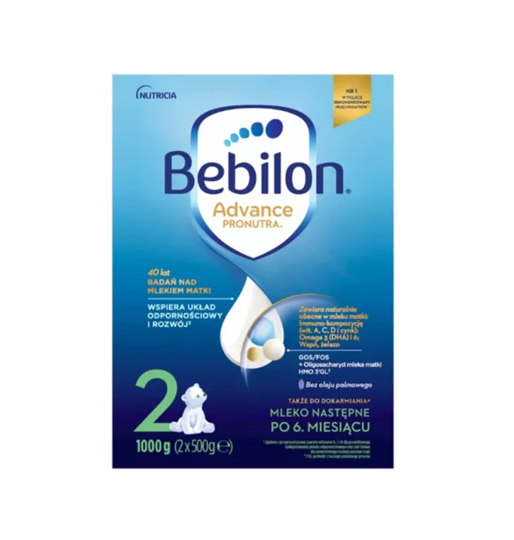 BEBILON ADVANCE 2 MLEKO NASTĘPNE PO 6. MSC, 1000 G