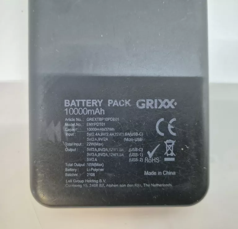 POWERBANK GRIXX 10000 MAH