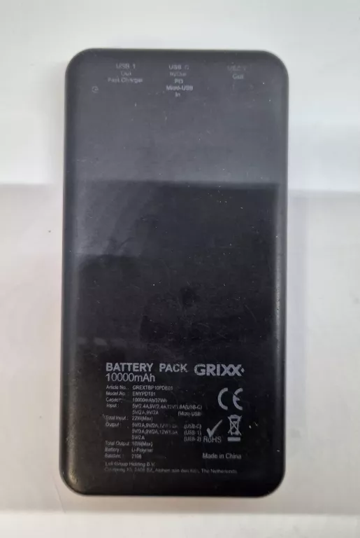 POWERBANK GRIXX 10000 MAH