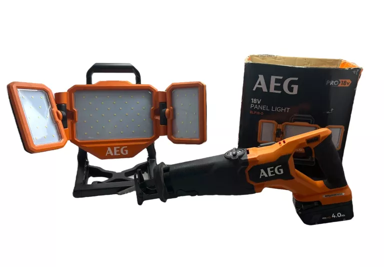 ZESTAW AEG PIŁA SZABLASTA BUS18BL2 + LAMPA LED AEG BLP18