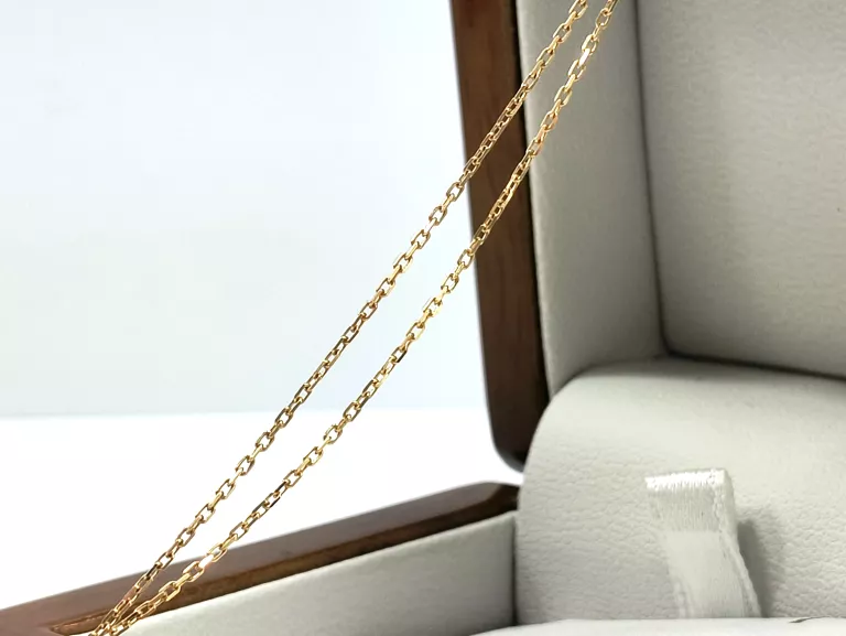 NIENOSZONY ZŁOTY ŁAŃCUSZEK KONICZYNKA CZARNA 2,15G P585 45CM