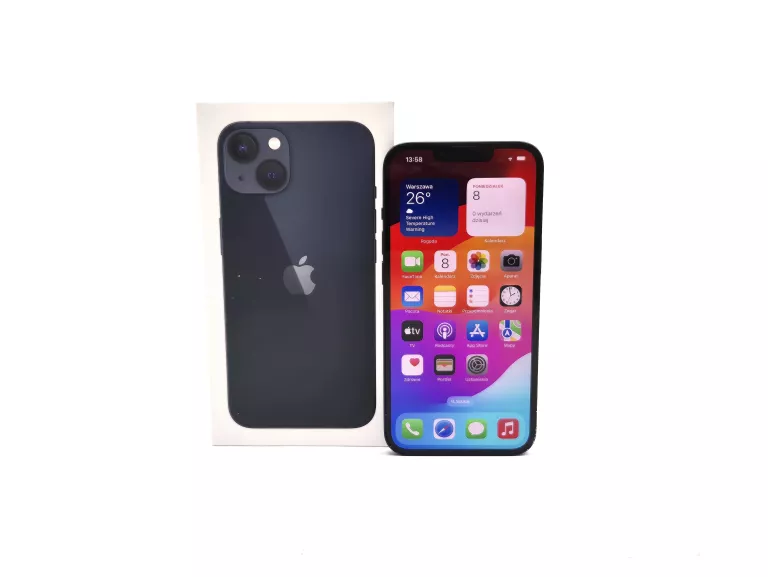 TELEFON APPLE IPHONE 13 4/128GB 6,1" KONDYCJA: 100% MIDNIGHT - NA CZĘŚCI !