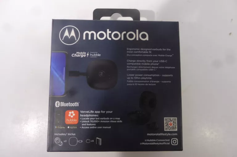SŁUCHAWKI MOTOROLA TRUE WIRELESS HEADPHONES MOTO BUDS CHARGE