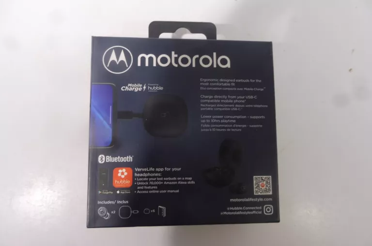SŁUCHAWKI MOTOROLA TRUE WIRELESS HEADPHONES MOTO BUDS CHARGE