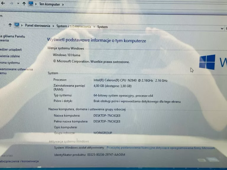 LAPTOP LENOVO 80MJ 4/128GB WIN10