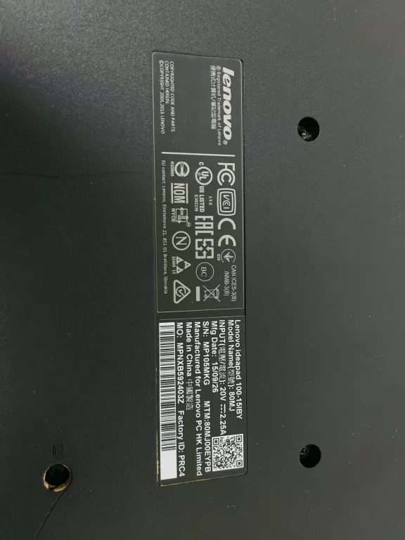LAPTOP LENOVO 80MJ 4/128GB WIN10