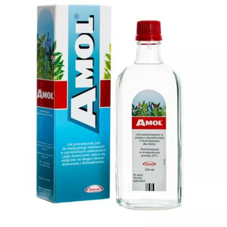 PŁYN AMOL 250ML PRZEZIĘBIENIE GRYPA BÓL MIĘŚNI GŁOWY UKĄSZENIA OWADÓW