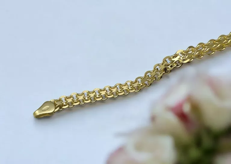 piekna-zlota-bransoletka-585-435g-175cm-kamien-bez-kamienia