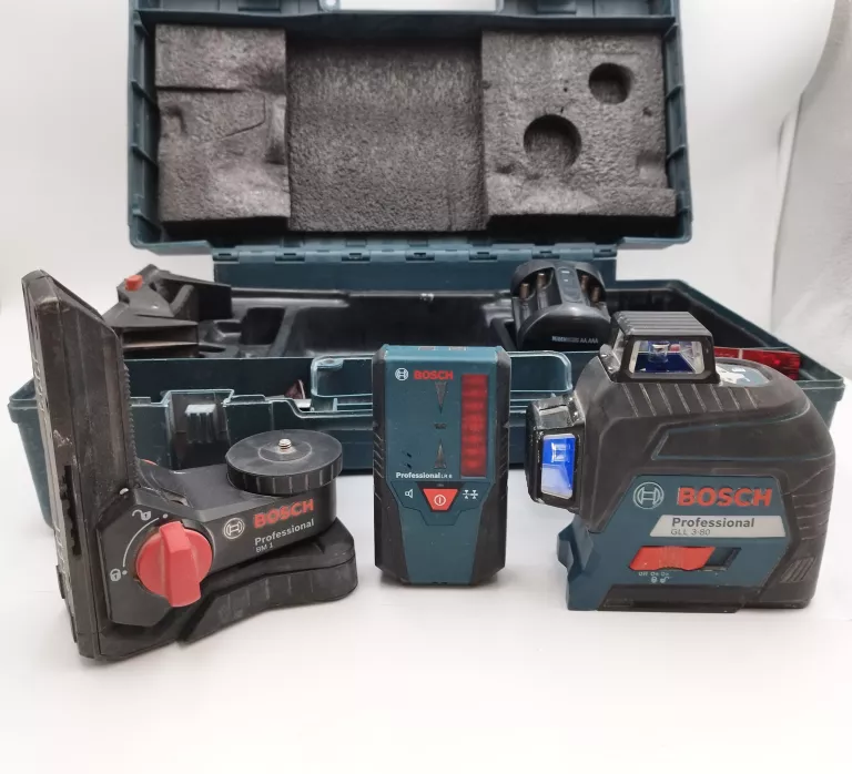 ZESTAW LASER BOSCH GLL 3-80 + ODBIORNIK DO LASERA BOSCH LR6 + AKCESORIA!