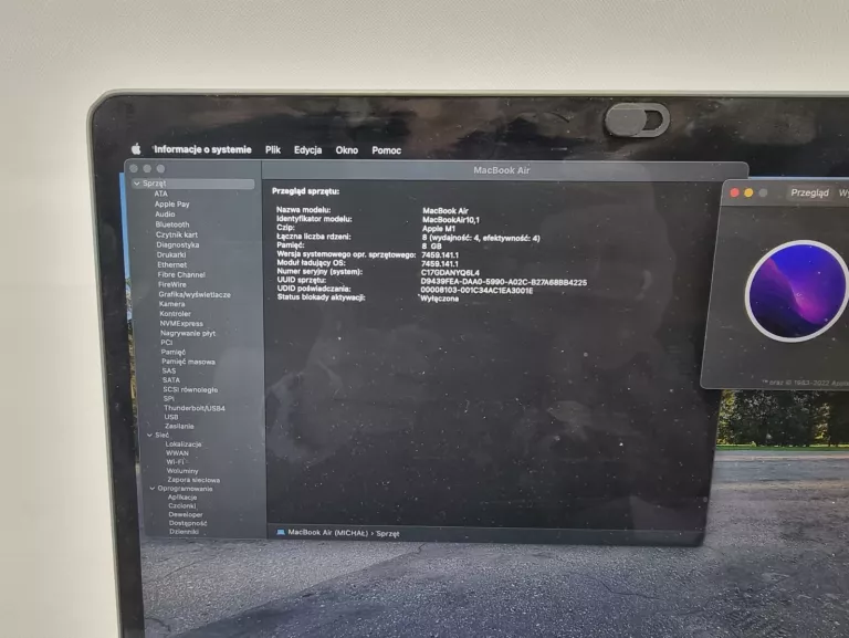 APPLE MACBOOK AIR M1/8GB/256GB SSD