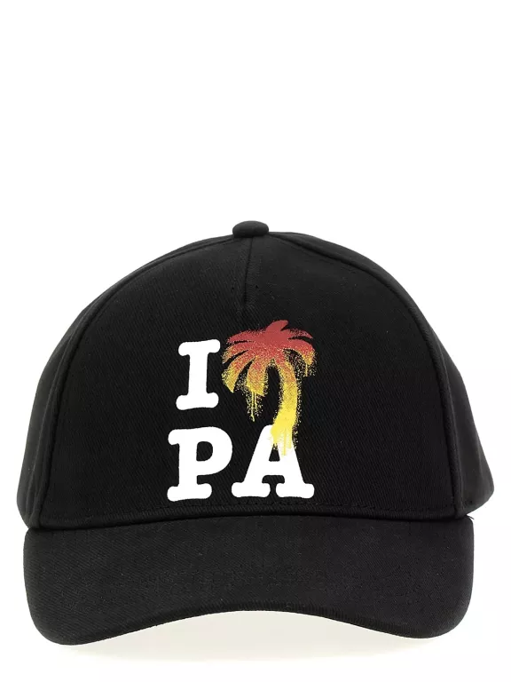 CZAPKA PALM ANGELS I LOVE PA HATS BLACK