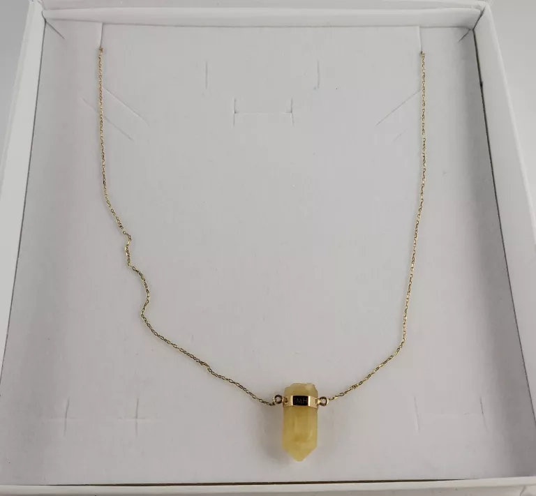 ZŁOTY NASZYJNIK Z CYTRYNEM 4,93G 585 JUMEIRAH 55CM
