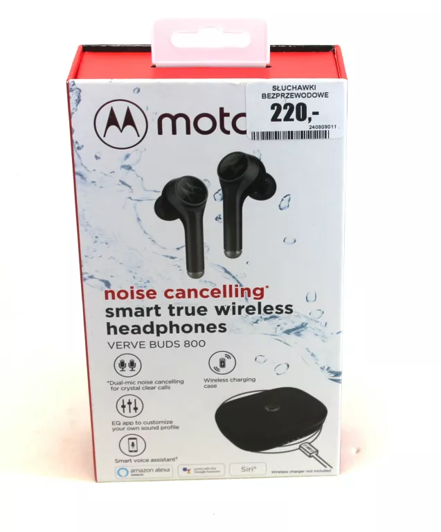 SŁUCHAWKI BEZPRZEWODOWE BLUETOOTH MOTOROLA VERVEBUDS 800