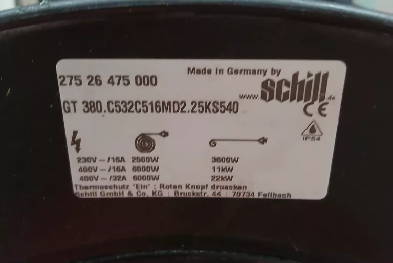 PRZEDŁUŻACZ SIŁOWY NA BĘBNIE 40M SCHILL GT 380