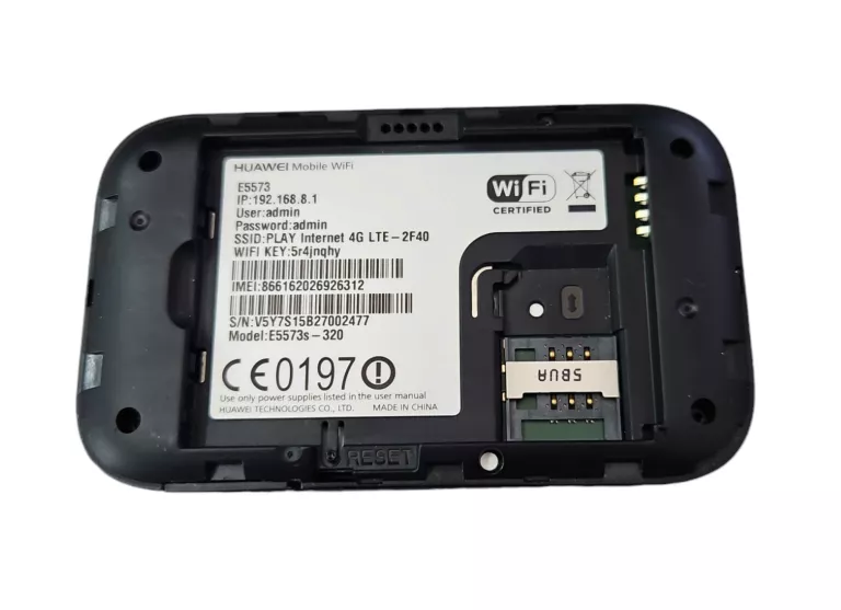 MOBILNY ROUTER NA KARTĘ SIM HUAWEI E5573 4G LTE