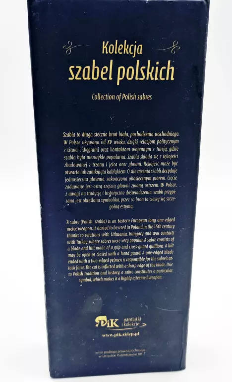 KARABELA SZABLA JAN III SOBIESKI REPLIKA MINIATURA SKALA 1:10