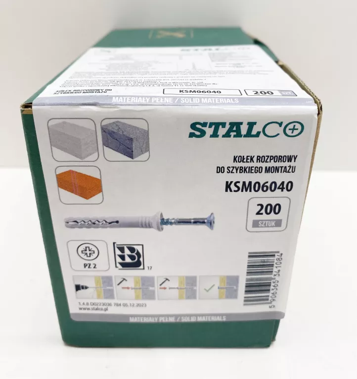KOŁKI ROZPOROWE STALCO 6 X 40 MM – 200 SZTUK