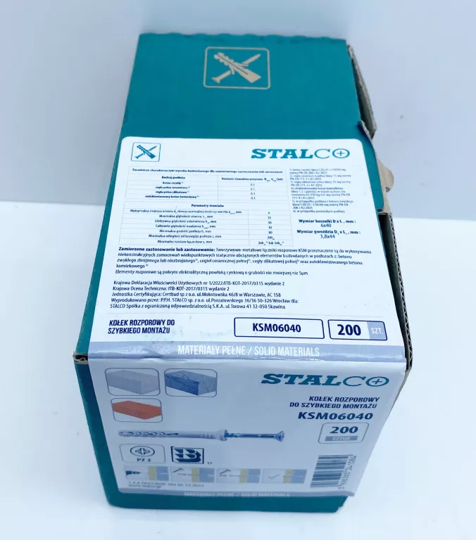 KOŁKI ROZPOROWE STALCO 6 X 40 MM – 200 SZTUK