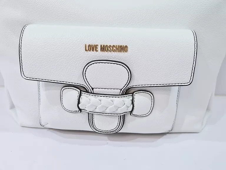 TOREBKA SHOPPER LOVE MOSCHINO JC4222PP0GKJ0100 BIAŁA WARKOCZ DUŻA