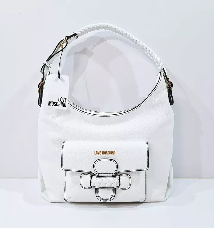 TOREBKA SHOPPER LOVE MOSCHINO JC4222PP0GKJ0100 BIAŁA WARKOCZ DUŻA