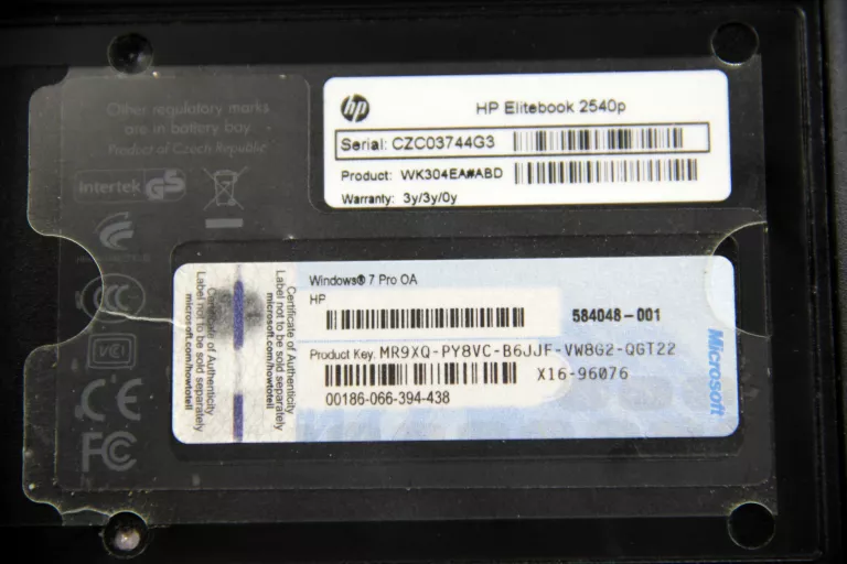 LAPTOP HP ELITEBOOK 2540P 4/80GB 12,5 " INTEL CORE I7