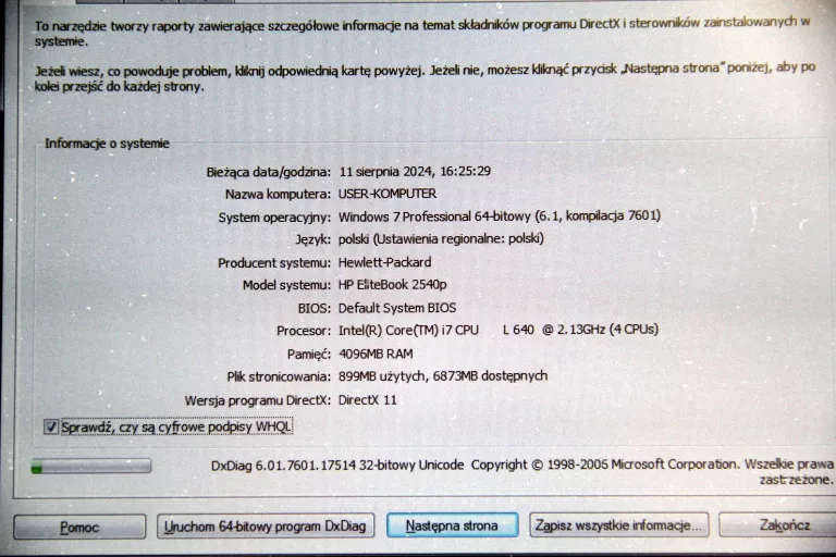 LAPTOP HP ELITEBOOK 2540P 4/80GB 12,5 " INTEL CORE I7
